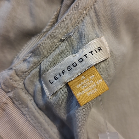 LEIFSDOTTIR Winter Solstice Lace & Fringe Pearl Gray Dress Orig $288 Size 4 - Picture 7 of 7